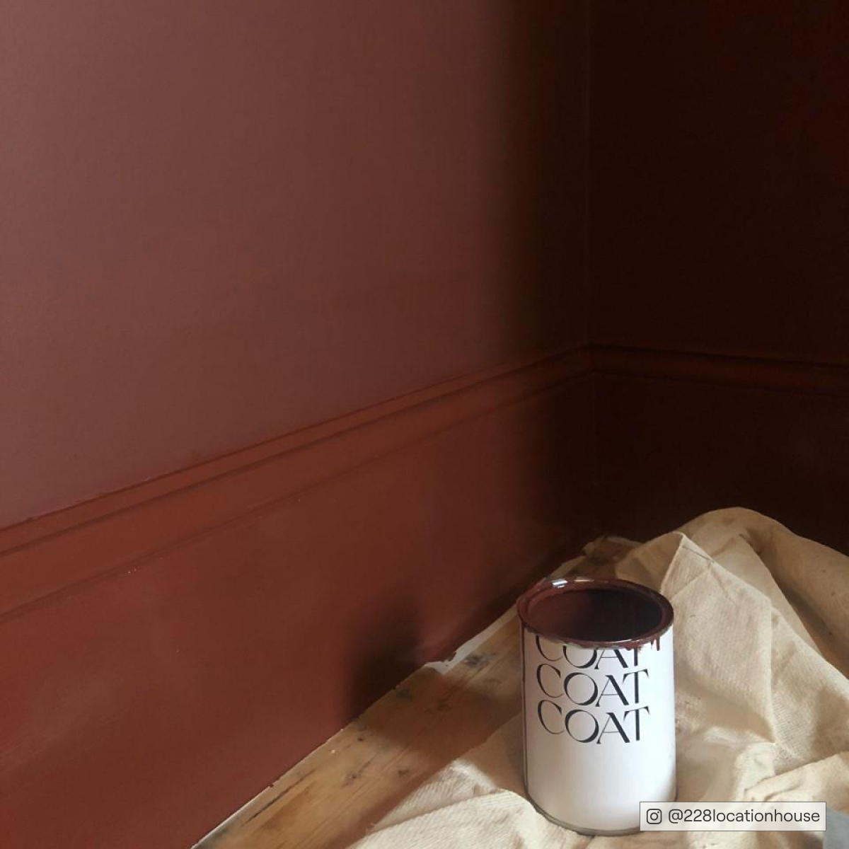 COAT The Old Corset Factory Dark Rust Red Emulsion Paint 